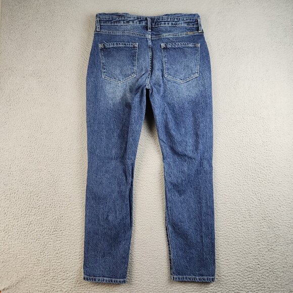 KanCan Jeans Womens 15/31 Plus Curvy High Rise Distressed Knee Mom Stretch Pants - Picture 2 of 11